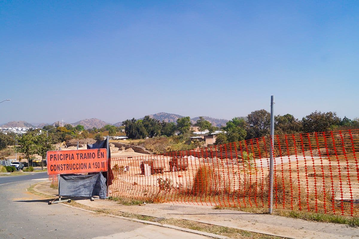 Zona de obras en la región de Capital Norte. Foto: Patricia Ramírez.