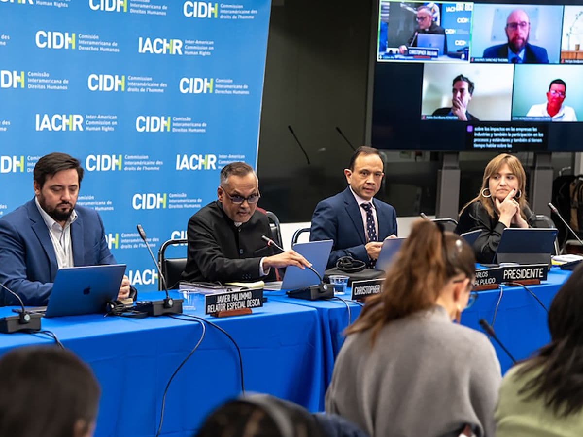 Representatives of the IACHR during the hearing. Photo: CIDH